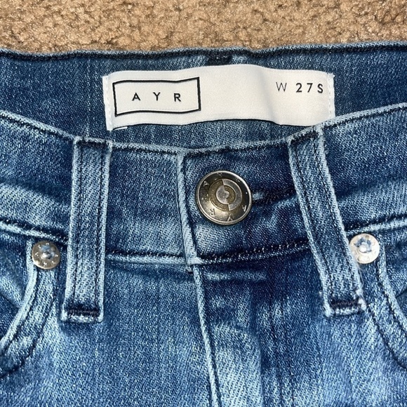 AYR The Bomb Pop Frayed Hem High Rise Jeans 27 Petite / Short - Picture 9 of 11